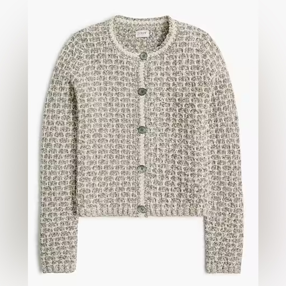 Tweed cardigan sweater lady jacket M